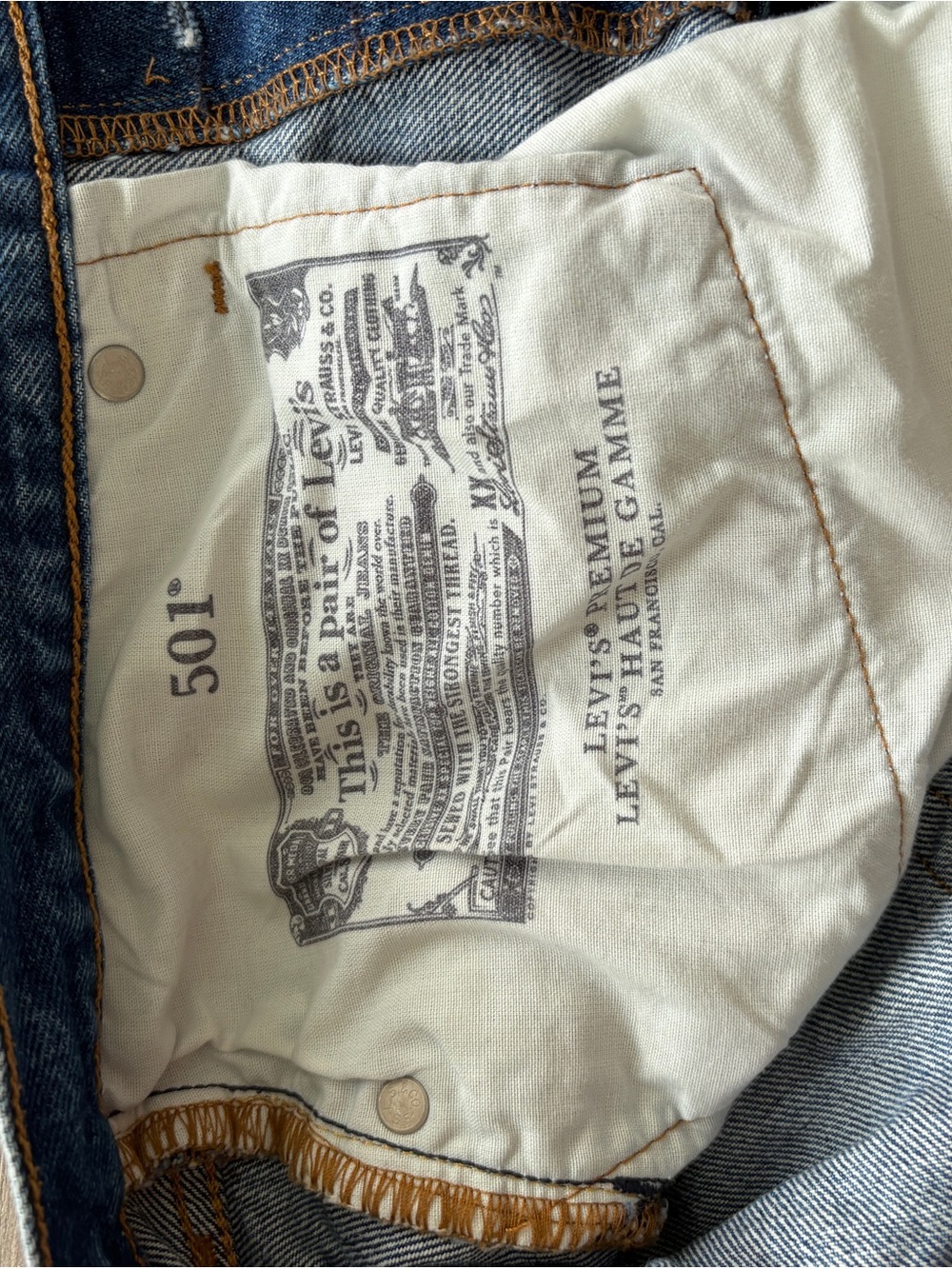 Levi's 501 Blue Denim Jeans